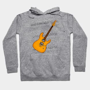 Guitar Tab Electric Guitarist Music Notation Musician (Orange) Hoodie